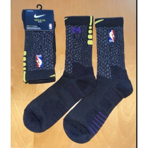 Nike Other - Nike KOBE Lakers BLACK MAMBA CITY EDITION Elite Crew Socks Size US 8-12